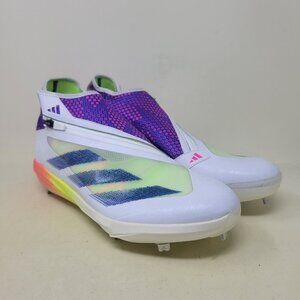 Adidas Adizero Impact+ Warp Speed Baseball Cleats White Blue Mens Size 12 IG3488